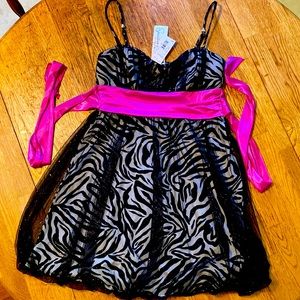 Speeckless Zebra Print Juniors Party Dress